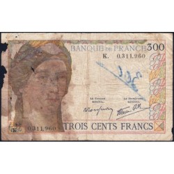 F 29-01 - 06/10/1938 - 300 francs - Série K - Etat : AB