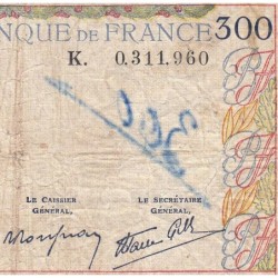 F 29-01 - 06/10/1938 - 300 francs - Série K - Etat : AB