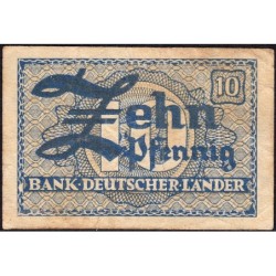 Allemagne RFA - Pick 12_2 - 10 pfennig - 1948 - Etat : TB