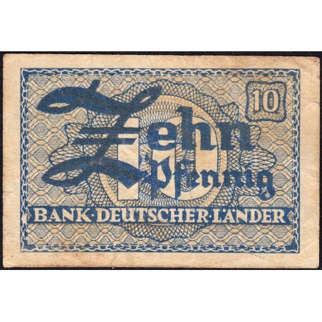 Allemagne RFA - Pick 12_2 - 10 pfennig - 1948 - Etat : TB