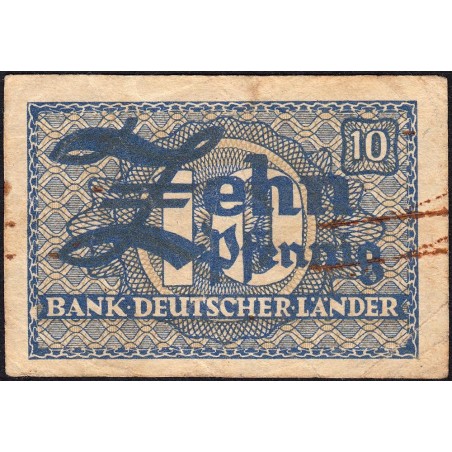 Allemagne RFA - Pick 12_2 - 10 pfennig - 1948 - Etat : TB-