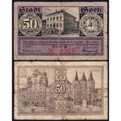 Allemagne - Notgeld - Goch - 50 pfennig - Série B - 01/06/1921 - Etat : TB-