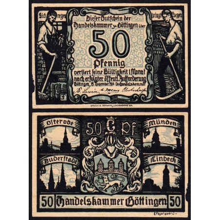 Allemagne - Notgeld - Göttingen - 50 pfennig - 19/11/1920 - Etat : TTB