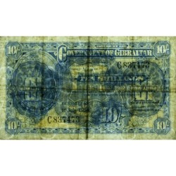 Gibraltar - Pick 14b_2 - 10 shillings - Série C - 01/07/1954 - Etat : TB+