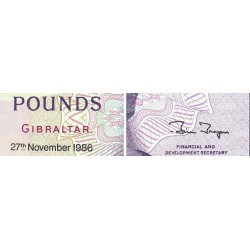 Gibraltar - Pick 24 - 50 pounds - Série A - 27/11/1986 - Etat : NEUF