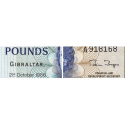 Gibraltar - Pick 22b - 10 pounds - Série A - 21/10/1986 - Etat : NEUF