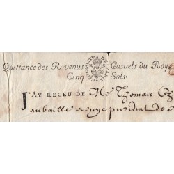 Saône-et-Loire - Mâcon - Louis XIV - Revenus casuels 1677 - 88 livres - Etat : TTB