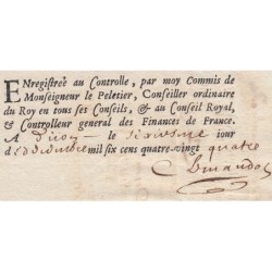 Saône-et-Loire - Mâcon - Louis XIV - Revenus casuels 1685 - 26 livres - Etat : TTB+