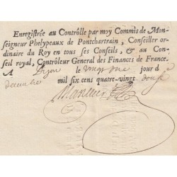 Saône-et-Loire - Mâcon - Louis XIV - Revenus casuels 1693 - 26 livres - Etat : TTB+