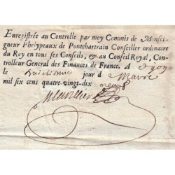 Saône-et-Loire - Mâcon - Louis XIV - Revenus casuels 1699 - 88 livres - Etat : TTB+