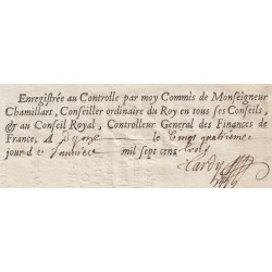 Saône-et-Loire - Mâcon - Louis XIV - Revenus casuels 1703 - 88 livres - Etat : TTB+