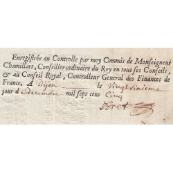 Saône-et-Loire - Mâcon - Louis XIV - Revenus casuels 1706 - 26 livres - Etat : TB+