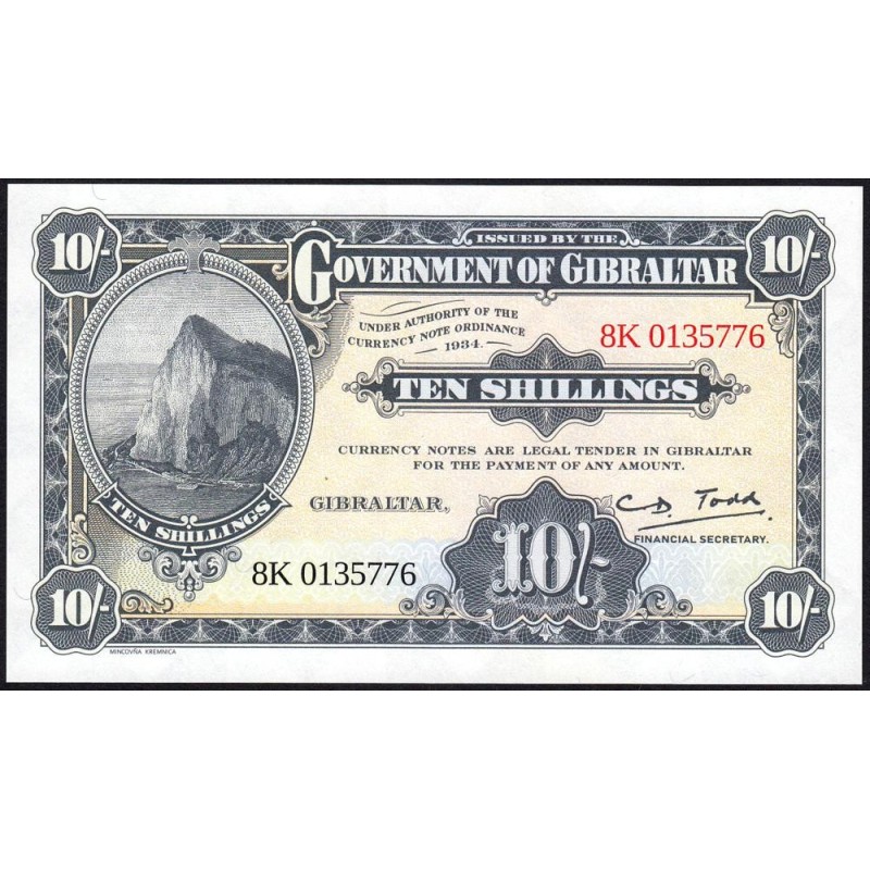 Gibraltar - Pick 41 - 10 shillings (50 pence) - Série 8K - 2018 - Commémoratif - Etat : NEUF