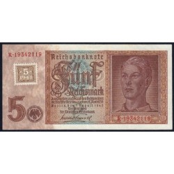 Allemagne RDA - Pick 3 - 5 deutsche mark - 1948 - Lettre P - Série R - Etat : TTB+ à SUP