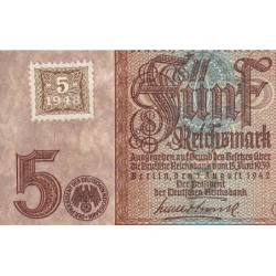 Allemagne RDA - Pick 3 - 5 deutsche mark - 1948 - Lettre P - Série R - Etat : TTB+ à SUP