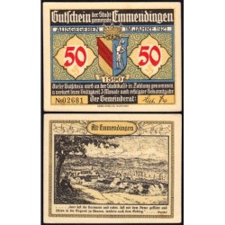 Allemagne - Notgeld - Emmendingen - 50 pfennig - Type 1 - 1921 - Etat : SPL+