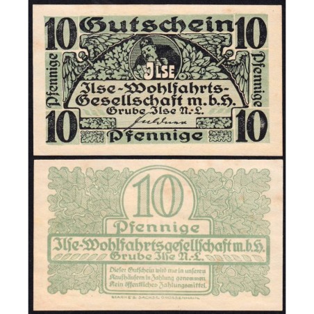 Allemagne - Notgeld - Grube-Ilse - 10 pfennig - 1921 - Etat : NEUF