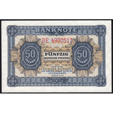 Allemagne RDA - Pick 8b_2 - 50 pfennig - 1948 - Série BE - Etat : NEUF