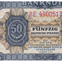 Allemagne RDA - Pick 8b_2 - 50 pfennig - 1948 - Série BE - Etat : NEUF