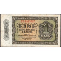 Allemagne RDA - Pick 9b_2 - 1 deutsche mark - 1948 - Série AW - Etat : TB