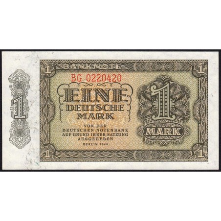 Allemagne RDA - Pick 9b_2 - 1 deutsche mark - 1948 - Série BG - Etat : SPL+