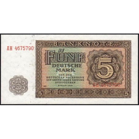 Allemagne RDA - Pick 11b - 5 deutsche mark - 1948 - Série AH - Etat : pr.NEUF