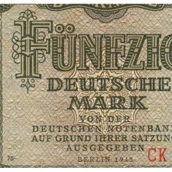 Allemagne RDA - Pick 14b - 50 deutsche mark - 1948 - Série CK - Etat : NEUF