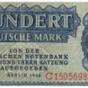 Allemagne RDA - Pick 15a - 100 deutsche mark - 1948 - Série C - Etat : TTB