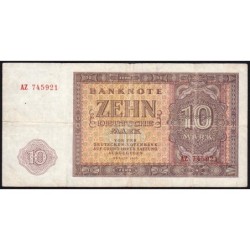 Allemagne RDA - Pick 18a - 10 deutsche mark - 1955 - Série AZ - Etat : TB