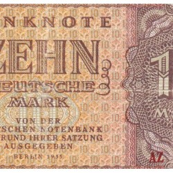 Allemagne RDA - Pick 18a - 10 deutsche mark - 1955 - Série AZ - Etat : TB