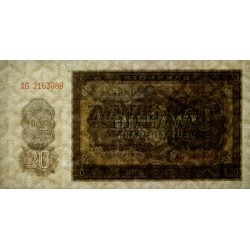 Allemagne RDA - Pick 13b - 20 deutsche mark - 1948 - Série AG - Etat : NEUF