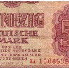 Allemagne RDA - Pick 20r (rempl.) - 50 deutsche mark - 1955 - Série ZA - Etat : TB-