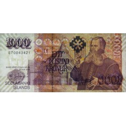 Islande - Pick 59a_6 - 1'000 kronur - Série E - Loi 2001 (2010) - Etat : pr.NEUF