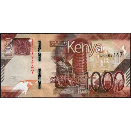 Kenya - Pick 56a - 1'000 shillings - Série BZ - 2019 - Etat : NEUF