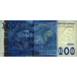 Kirghizistan - Pick 26b - 100 som - série DC - 2016 - Etat : NEUF