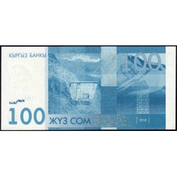 Kirghizistan - Pick 26b - 100 som - série DC - 2016 - Etat : NEUF