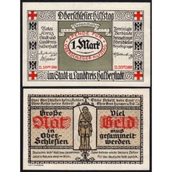 Allemagne - Notgeld - Halberstadt - Croix Rouge - 1 mark - 11/09/1921 - Etat : pr.NEUF