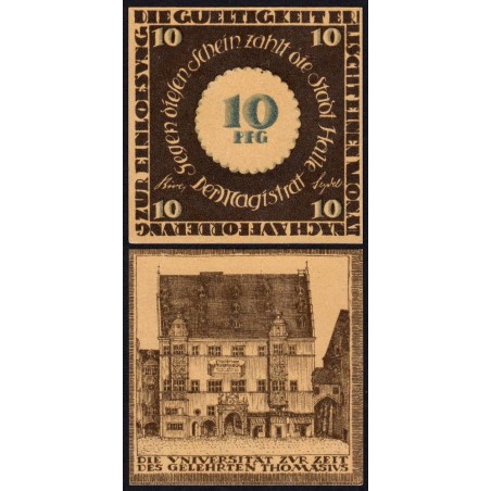 Allemagne - Notgeld - Halle-an-der-Saale - 10 pfennig - Type 5 - 1921 - Etat : NEUF