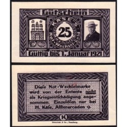 Allemagne - Notgeld - Hamburg - 25 pfennig - 1920 - Etat : SPL