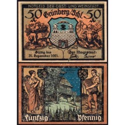 Pologne - Notgeld - Grünberg (Zielona Gora) - 50 pfennig - Type 3 - 1921 - Etat : NEUF