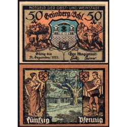 Pologne - Notgeld - Grünberg (Zielona Gora) - 50 pfennig - Type 4 - 1921 - Etat : NEUF