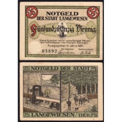 Allemagne - Notgeld - Langewiesen - 10 pfennig - Réf. b - 1921 - Etat : NEUF