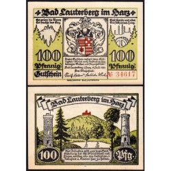 Allemagne - Notgeld - Lauterberg - 100 pfennig - Réf. d - 15/07/1921 - Etat : NEUF