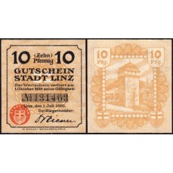 Allemagne - Notgeld - Linz - 10 pfennig - 01/07/1921 - Etat : SPL