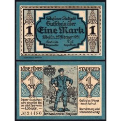 Allemagne - Notgeld - Löbejun - 1 mark - 25/02/1921 - Etat : NEUF