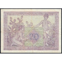 Tunisie - Pick 18 - 20 francs - Série U.2156 - 07/05/1945 - Etat : TTB+