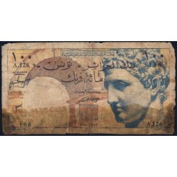 Tunisie - Pick 24 - 100 francs - Série A.126 - 02/04/1947 - Etat : AB