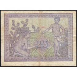 Algérie - Pick 92a_1 - 20 francs - Série M.71 - 03/02/1943 - Etat : TB