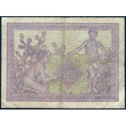 Algérie - Pick 92b - 20 francs - Série G.1728 - 03/04/1945 - Etat : B+