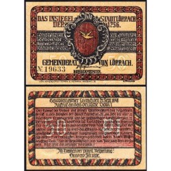 Allemagne - Notgeld - Lörrach - 50 pfennig - Type 4 - 1922 - Etat : NEUF